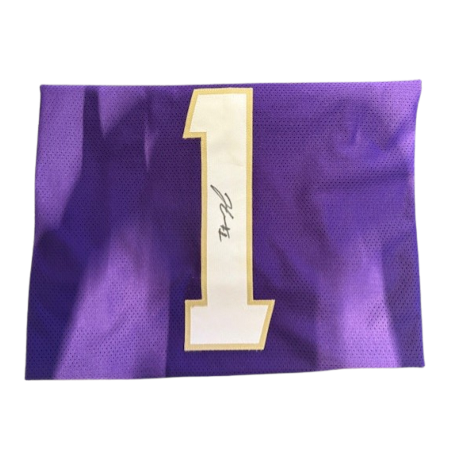 Jonah Coleman Autographed Purple Custom Jersey