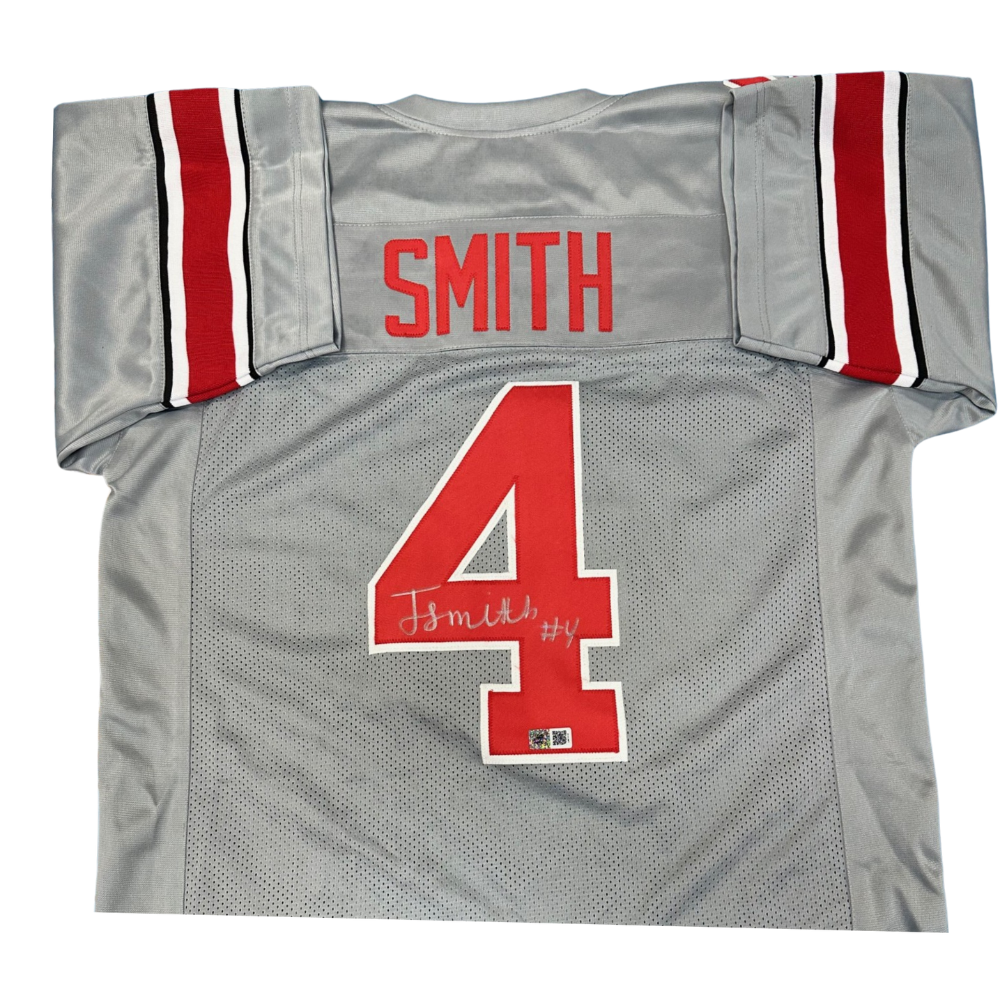 Jeremiah Smith Autographed Gray Custom Jersey
