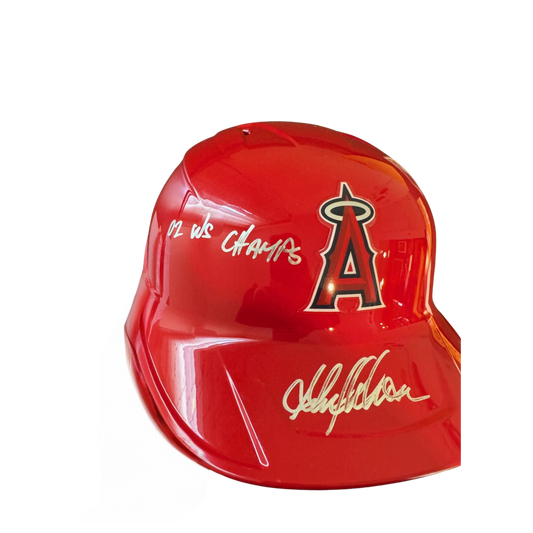 Garret Anderson Autographed "02 WS Champs" Los Angeles Angels Batting Helmet