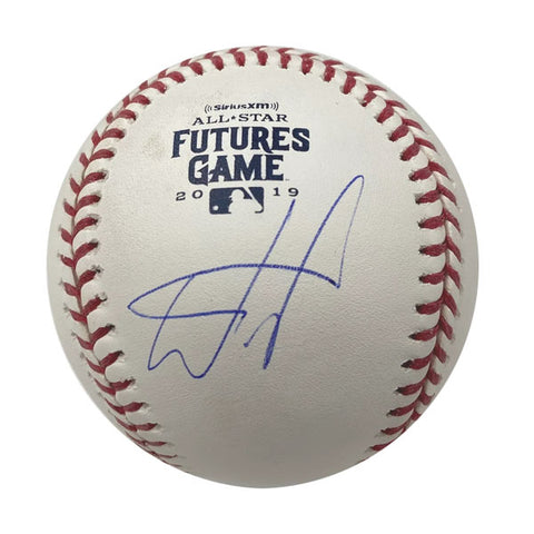 Wander Franco Autographed 2019 Futures Game Logo Baseball