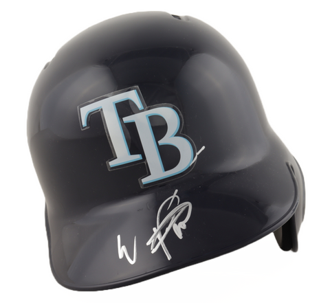 Wander Franco Autographed Rays Batting Helmet - JSA Authentication