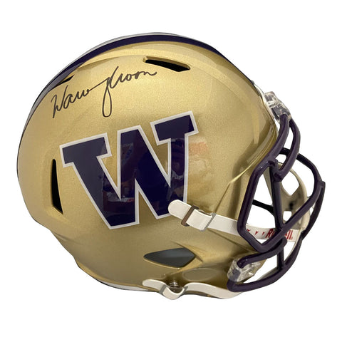 Warren Moon Autographed Washington Huskies Replica Full Size Helmet