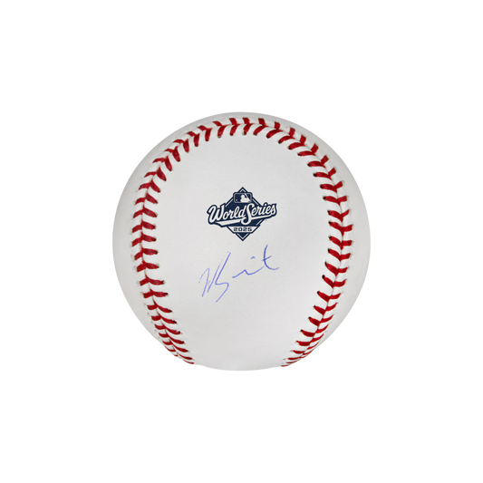 Will Smith Los Angeles Dodgers Autographed 2025 World Series Logo Baseball - (PRESALE)