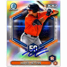 Xavier Neyens Autographed Bowman Top 100 Baseball Card