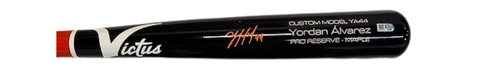 Yordan Alvarez Autographed Game Model Victus Bat - Black Barrel