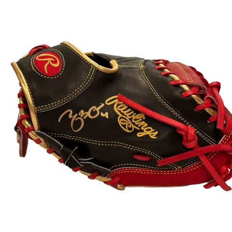 Yadier Molina Autographed Red/Black Catcher's Mitt