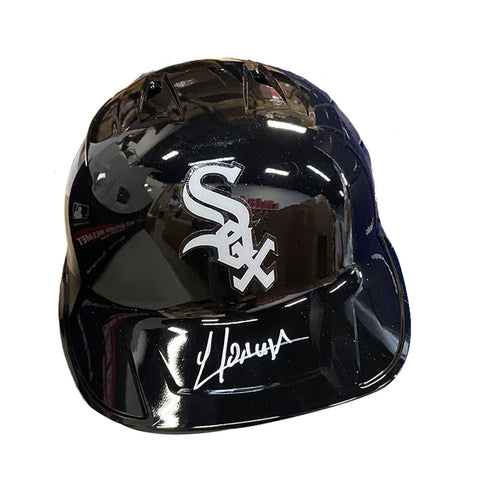 Yoan Moncada Autographed White Sox Batting Helmet