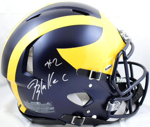 Blake Corum Autographed Michigan Full-Size Replica Helmet