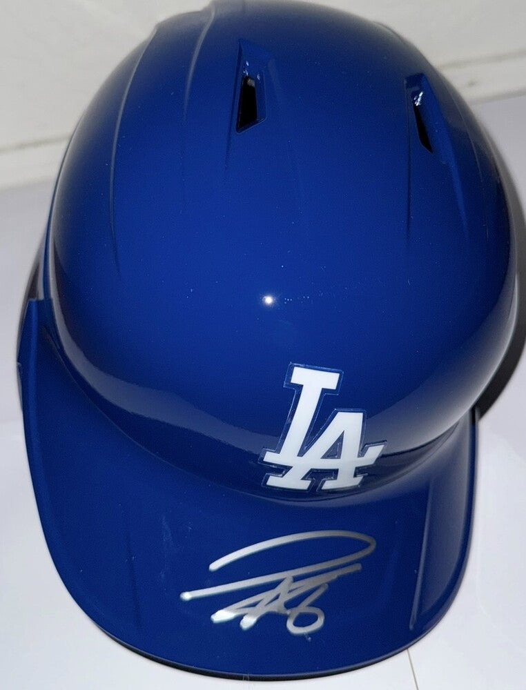 Hyeseong Kim Autographed Dodgers Helmet