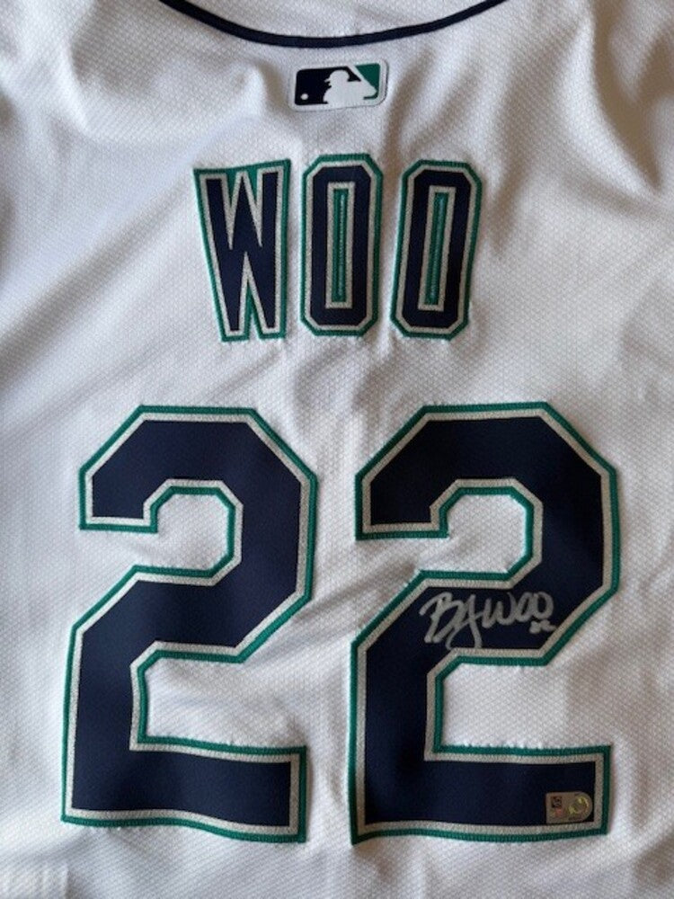 Bryan Woo Autographed Mariners Authentic Jersey