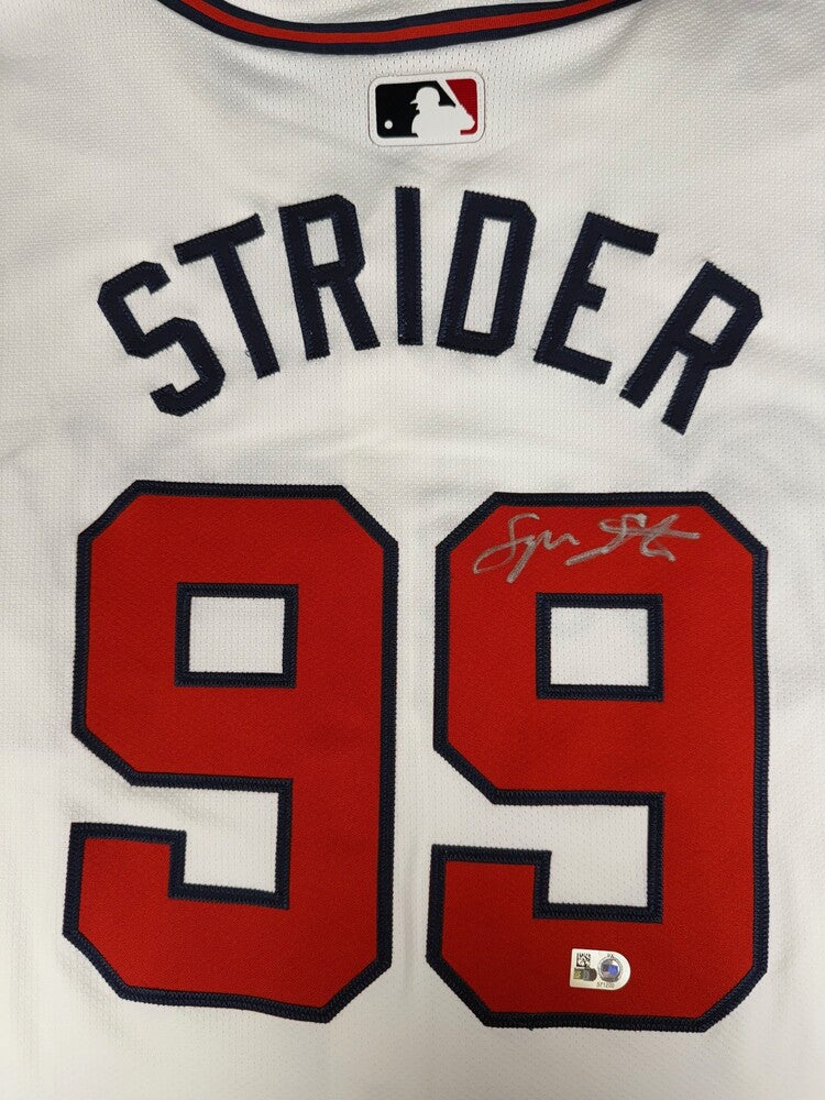 Spencer Strider Autographed Braves Authentic Jersey