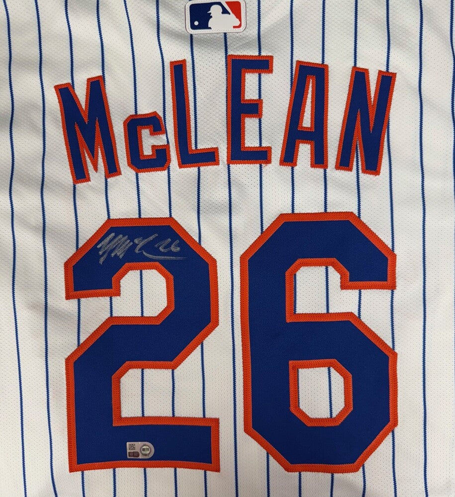 Nolan McLean Autographed Mets Authentic Jersey