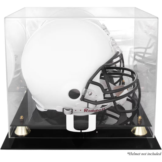 Miami Hurricanes Golden Classic Team Logo Helmet Case with Mirrored Back