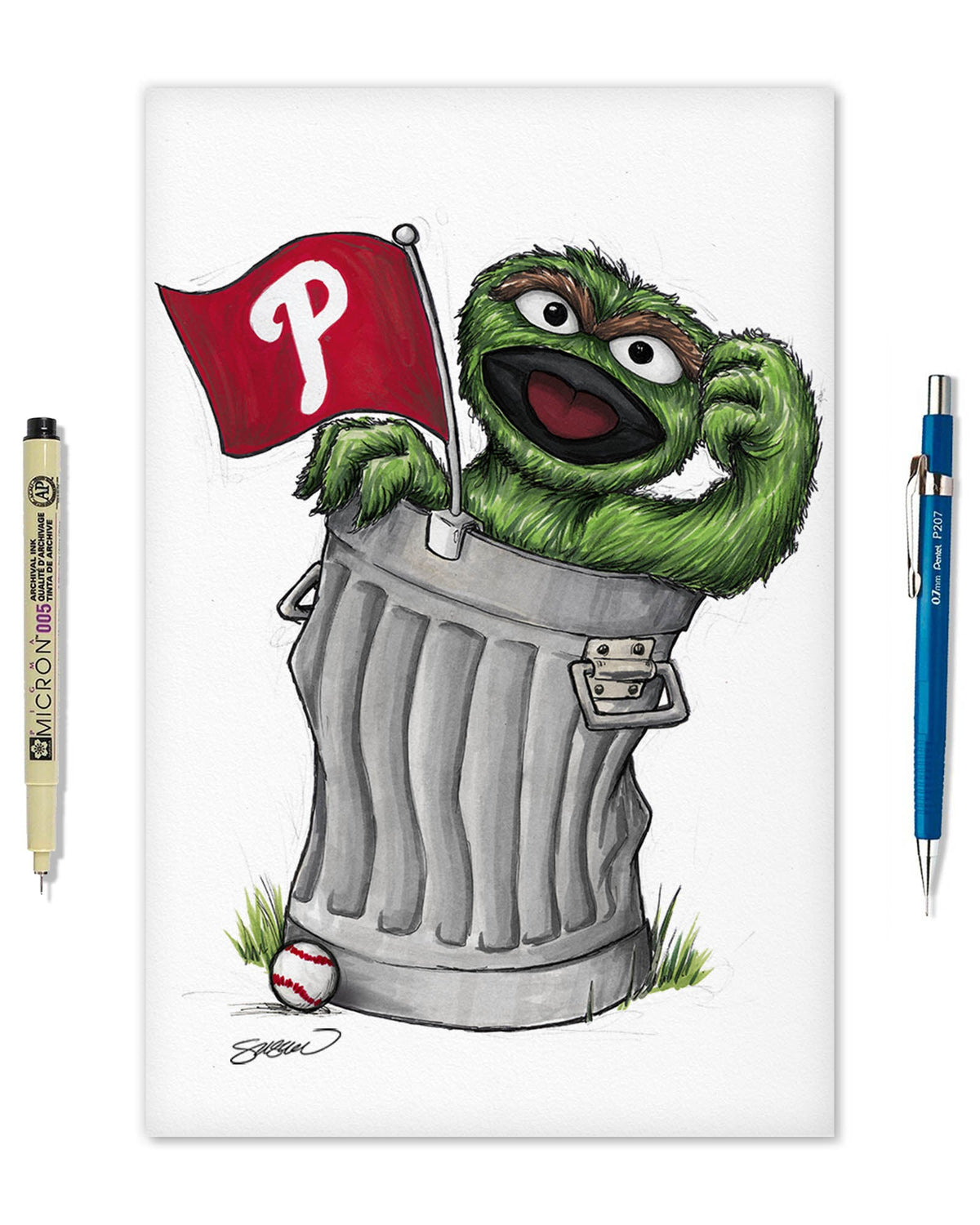 Oscar Rep Your Colours x MLB Phillies Art Print