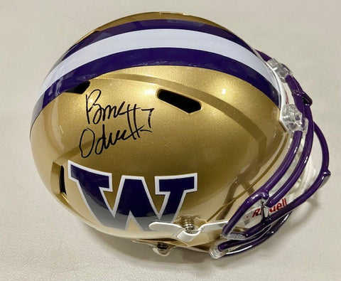 Rome Odunze Autographed Washington Huskies Full-Size Authentic Football Helmet