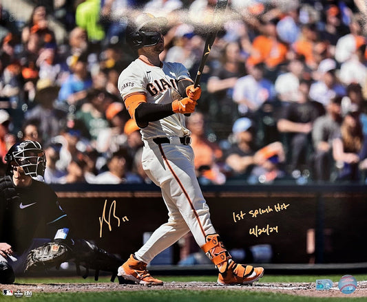 Patrick Bailey Autographed "1st Splash Hit 4/20/24" 16x20 - Hitting