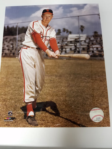 UNSIGNED Red Schoendinst (batting) 8x10