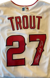 Mike Trout Autographed Full Name Authentic White Los Angeles Angels Jersey