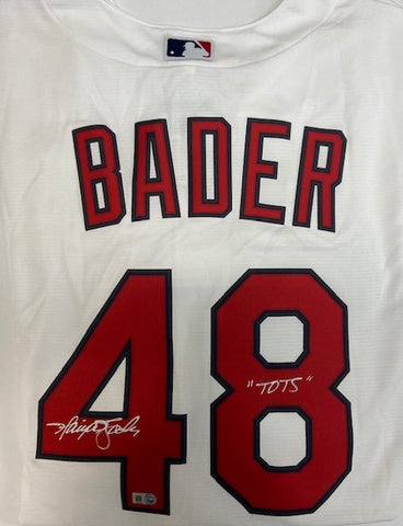 Harrison Bader Autographed Jersey - White Replica