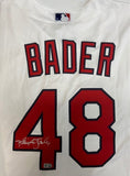 Harrison Bader Autographed St. Louis Cardinals White Replica Jersey
