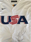 Mike Trout Autographed "Team Captain" White Replica Team USA Jersey