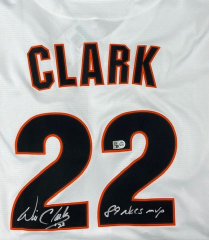 Will Clark Autographed  "89 NLCS MVP" White Giants Replica Jersey