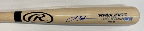 Lance Berkman Autographed Blonde Rawlings Bat - TriStar Authenticated