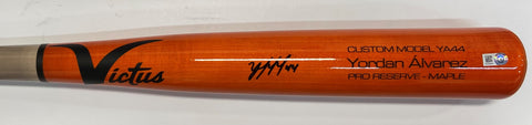 Yordan Alvarez Autographed Orange Barrel Victus Bat