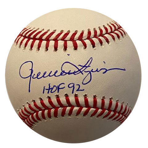 Rollie Fingers Autographed Official Hall of Fame Baseball Inscribed HOF 92