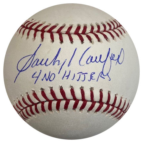 Sandy Koufax Autographed "4 No Hitters" Baseball