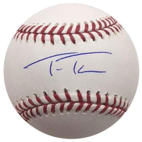 Autographed/Signed Trea Turner Rawlings Official Major League Baseball JSA  COA