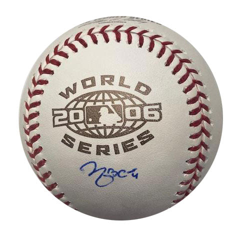 Yadier Molina Autographed 2006 WS Logo Baseball