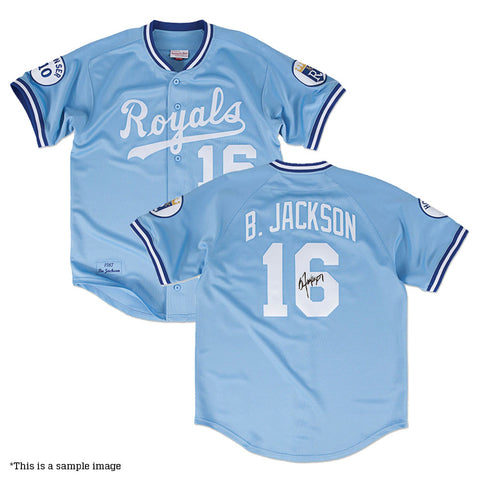 Bo Jackson Autographed Authentic Royals Mitchell & Ness Jersey