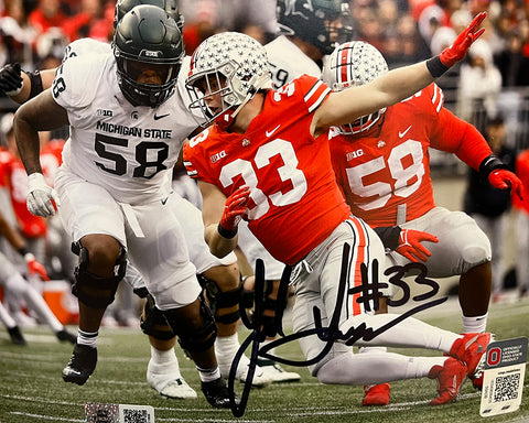 Jack Sawyer Autographed 16X20 - Action vs. Michigan State