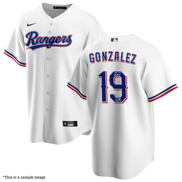 Juan Gonzalez Signed Texas White Baseball Jersey (JSA) — RSA