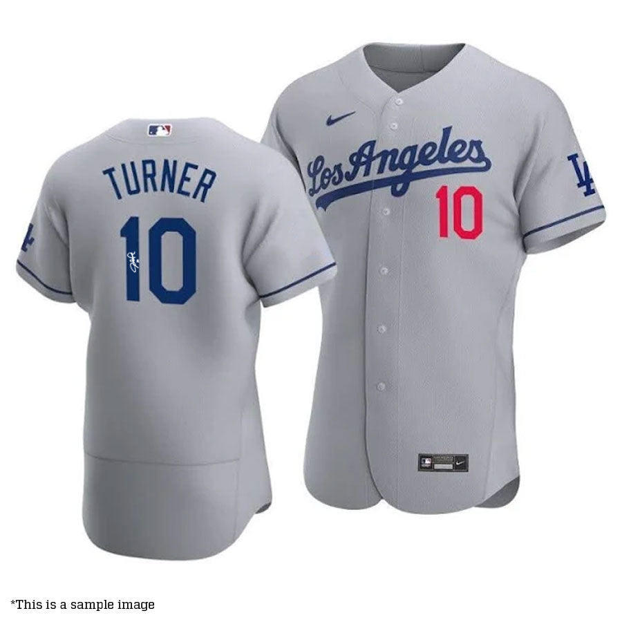Major League Alumni Marketing Justin Turner Autographed Grey Authentic Dodgers Jersey