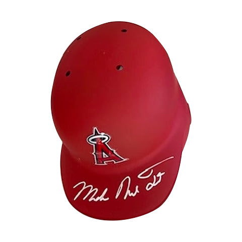 Mike Trout Autographed Full Name Red Matte Angels Batting Helmet