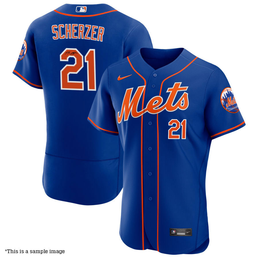Max Scherzer Autographed Authentic New York Mets Jersey