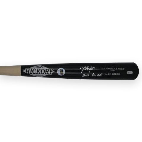 Mike Trout Autographed Old Hickory Game Model Bat with "2012 AL ROY" Inscription