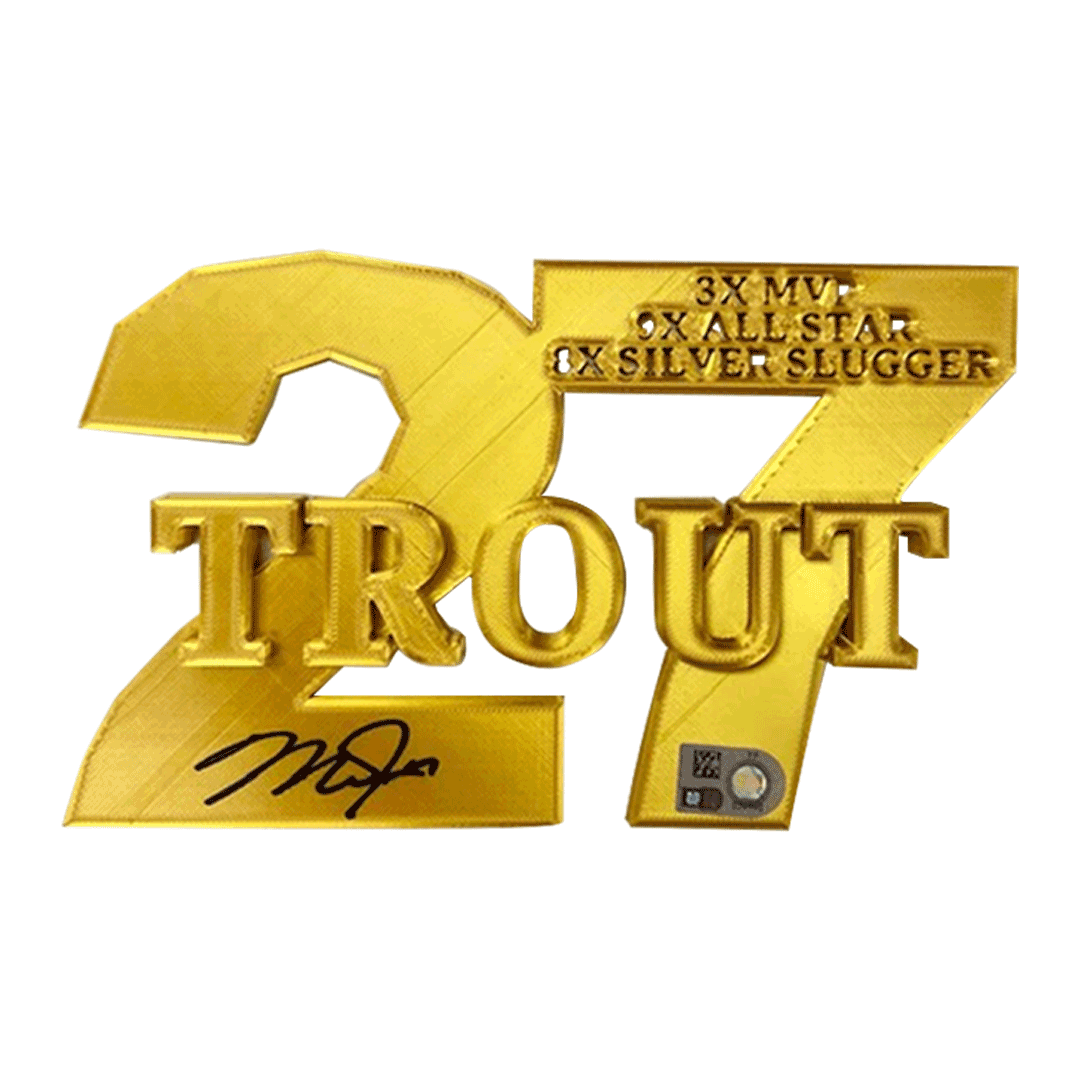 Mike Trout Signed 35x43 Custom Framed Jersey (MLB Hologram)