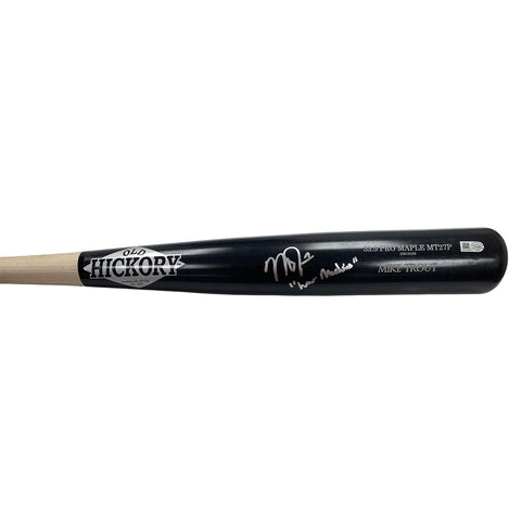 Mike Trout Autographed Old Hickory Game Model Bat with "War Machine" Inscription