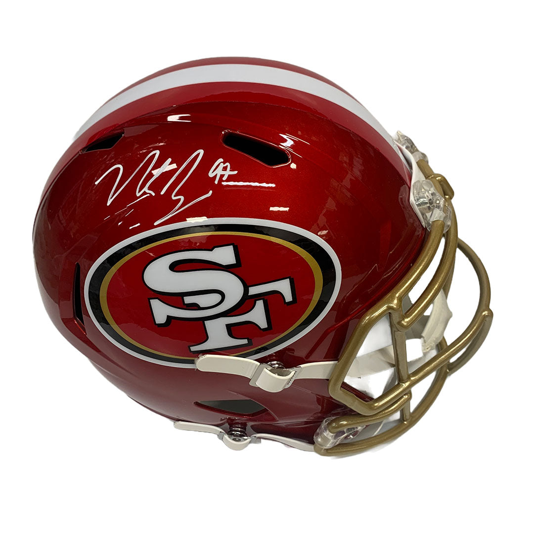 Nick Bosa 2019 NFL DROY Autographed 49ers Eclipse Replica Full-Size  Football Helmet - BAS COA