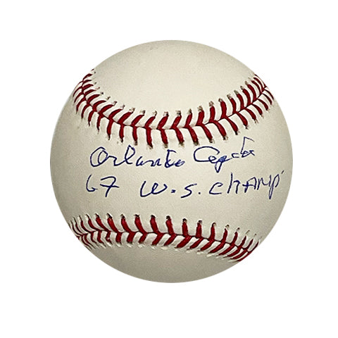 Orlando Cepeda Autographed "67 WS Champs" Baseball