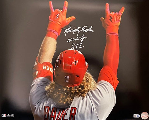 Harrison Bader Autographed Yankees 16x20 - Batting