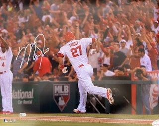 Mike Trout Autographed 16x20 - Citi Field Background