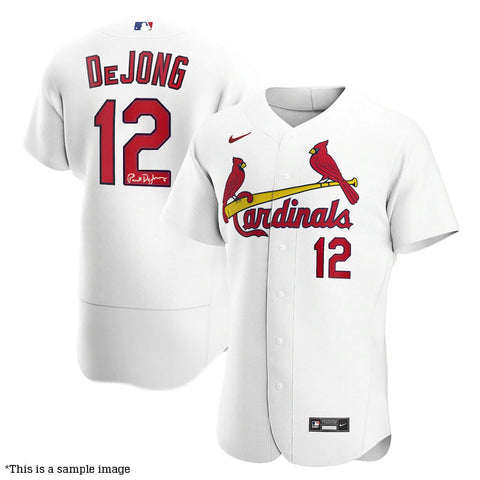 Paul DeJong Autographed St. Louis Cardinals Authentic White Home Jersey
