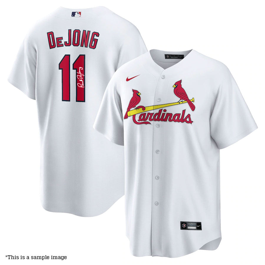 Harrison Bader Autographed St. Louis Cardinals White Replica Jersey