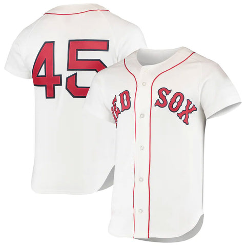 UNSIGNED Pedro Martinez Authentic White Home Boston Red Sox Jersey