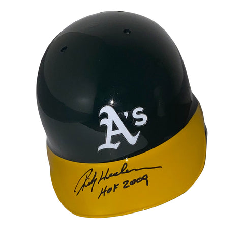 Rickey Henderson Autographed "HOF 2009" Athletics Batting Helmet