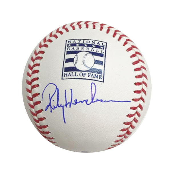Rickey Henderson Autographed HOF Logo Baseball
